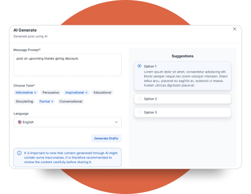 Create posts with Gen AI
