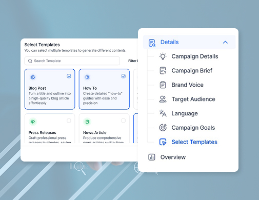 Manage Campaigns – Plan with Ideas, Generate, Translate, & Repurpose