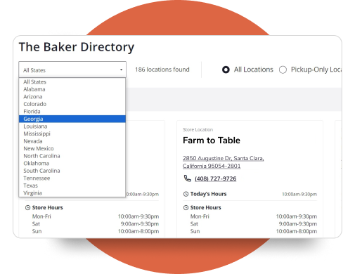Location search filters
