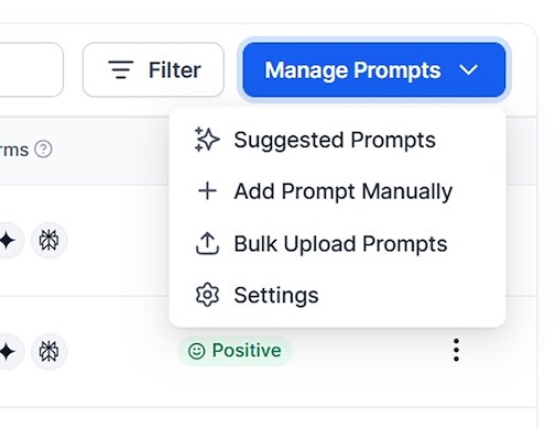 Manage prompts